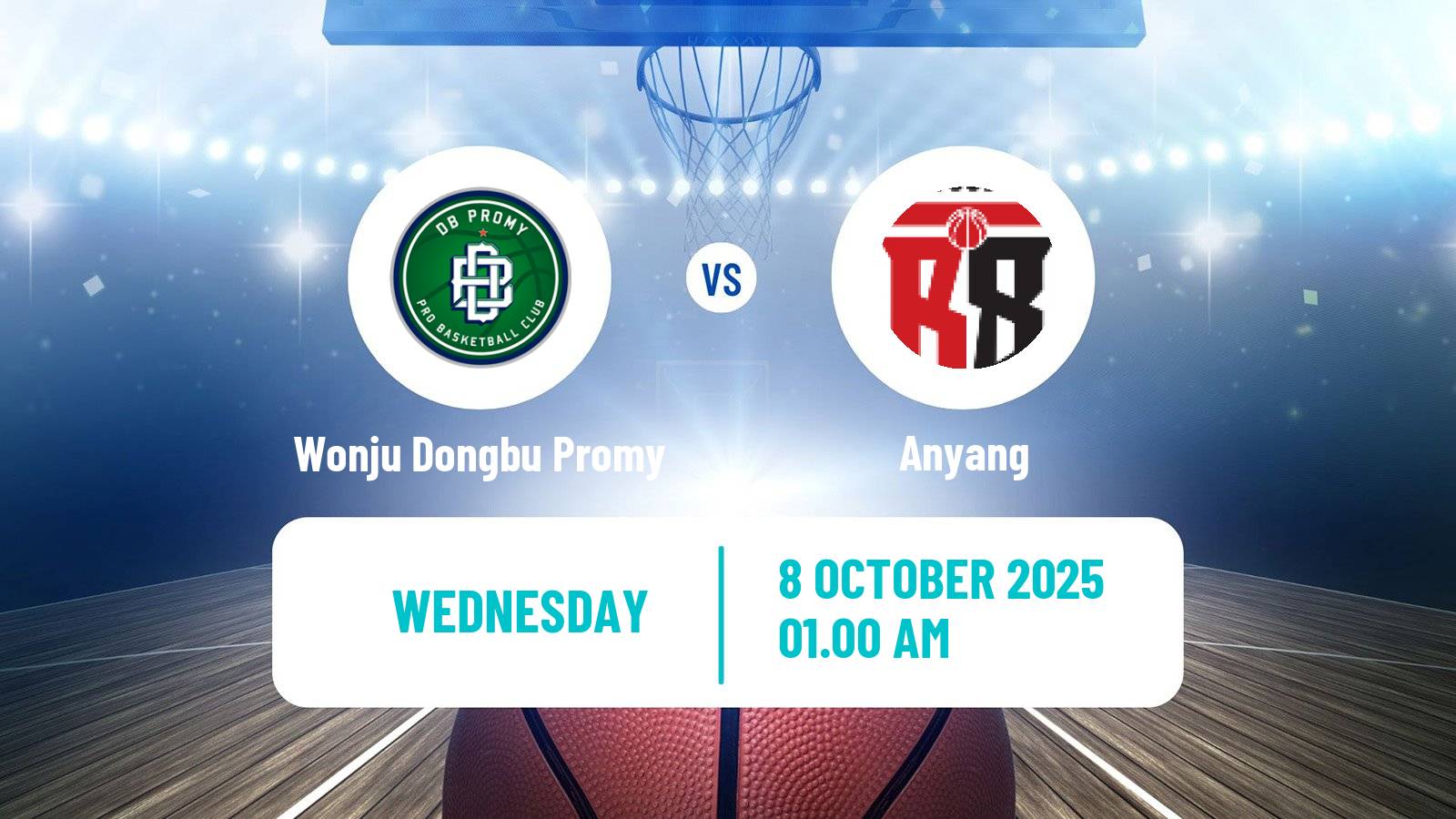 Basketball KBL Wonju Dongbu Promy - Anyang