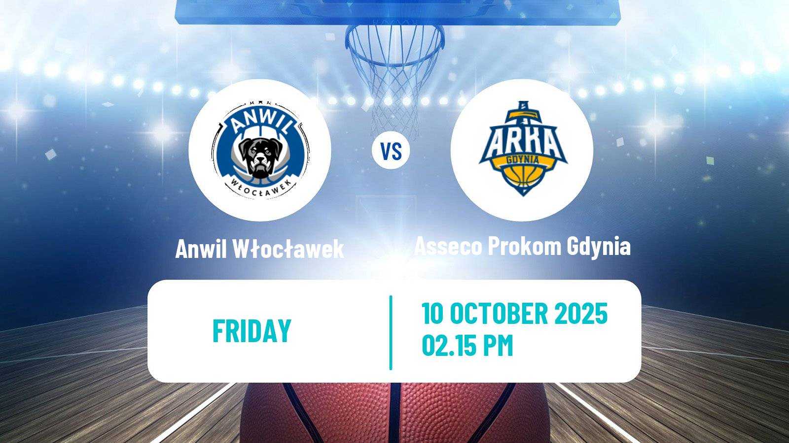 Basketball Polish Basket Liga Anwil Włocławek - Asseco Prokom Gdynia