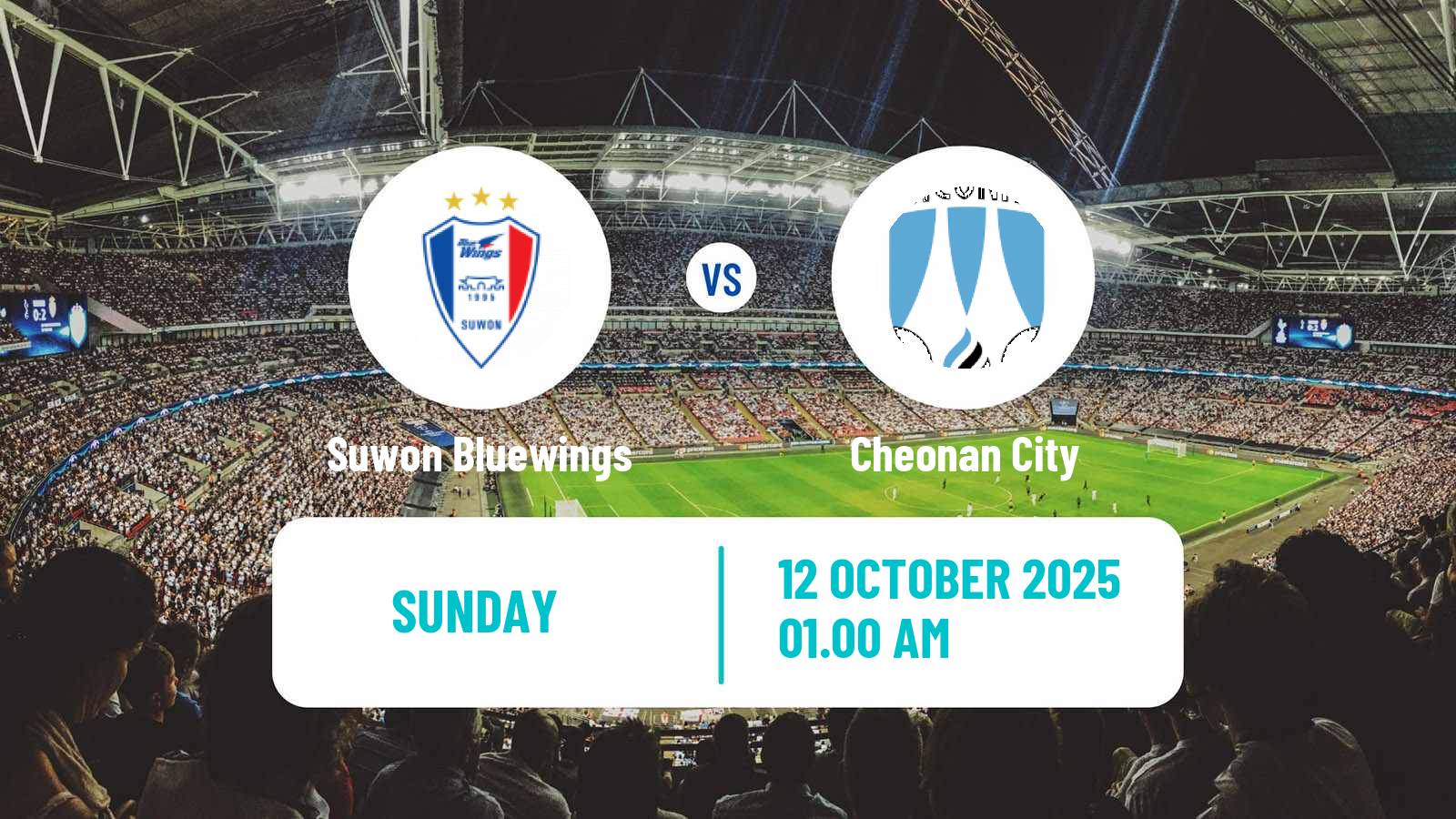 Football South Korean K-League 2 Suwon Bluewings - Cheonan City