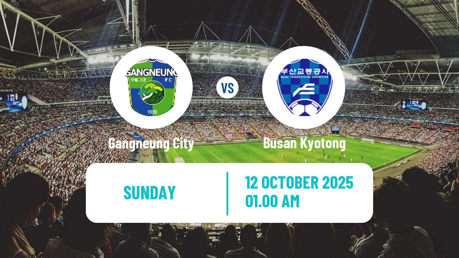 Football South Korean K3 League Gangneung City - Busan Kyotong