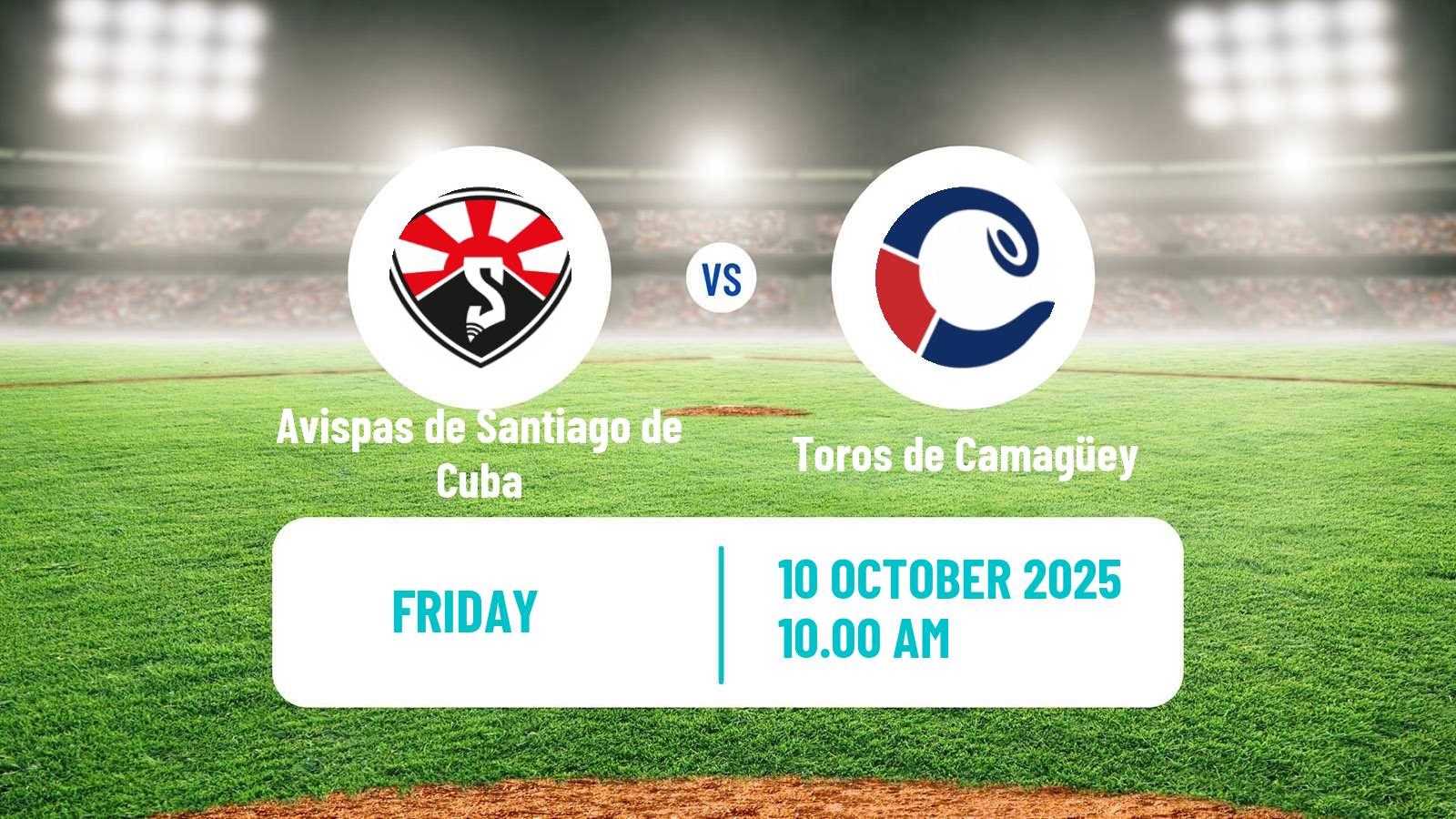 Baseball Cuba Serie Nacional Baseball Avispas de Santiago de Cuba - Toros de Camagüey