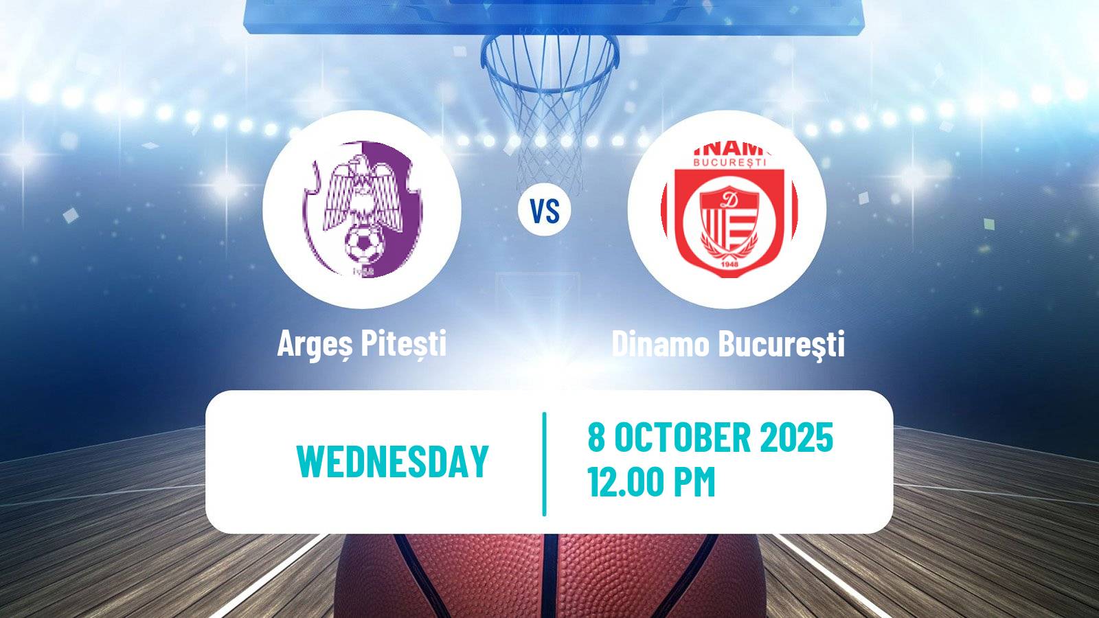 Basketball Romanian Divizia A Basketball Argeș Pitești - Dinamo Bucureşti