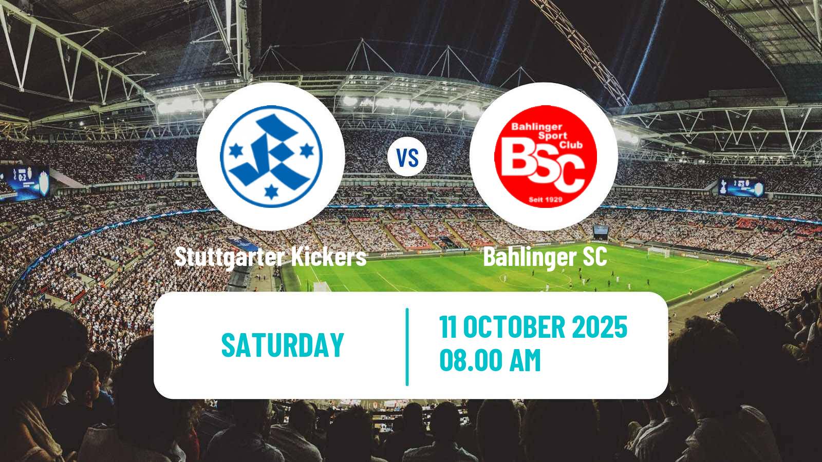 Football German Regionalliga Sudwest Stuttgarter Kickers - Bahlinger