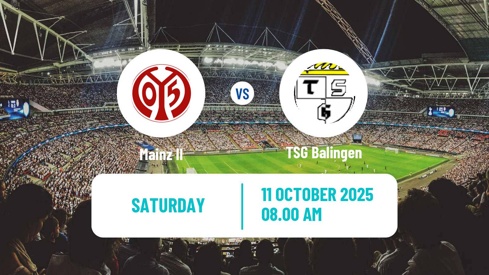 Football German Regionalliga Sudwest Mainz II - Balingen