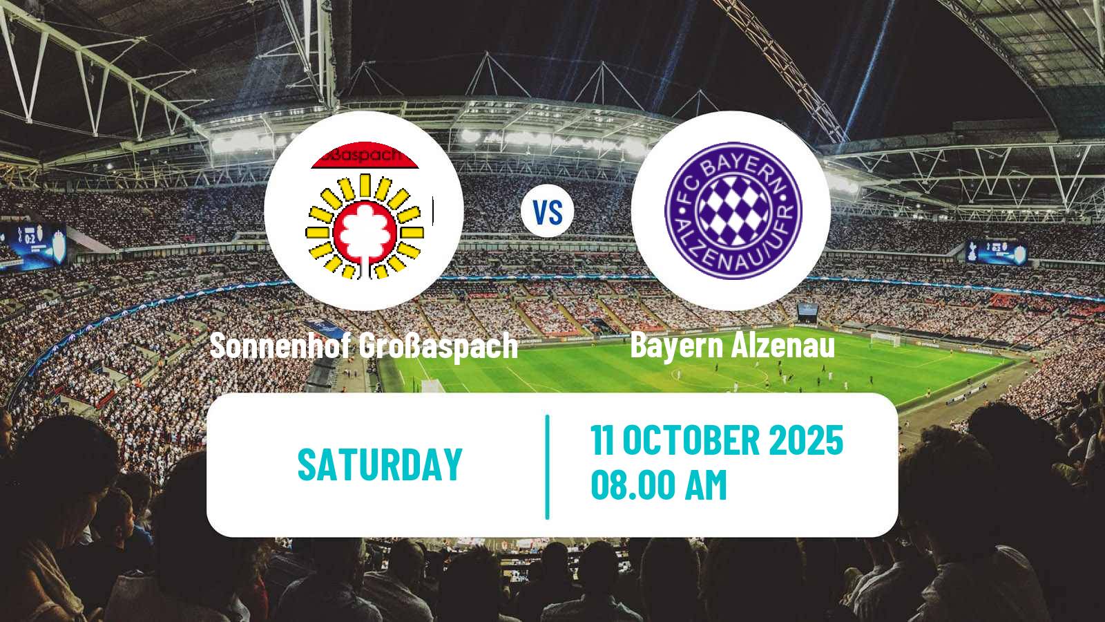 Football German Regionalliga Sudwest Sonnenhof Großaspach - Bayern Alzenau