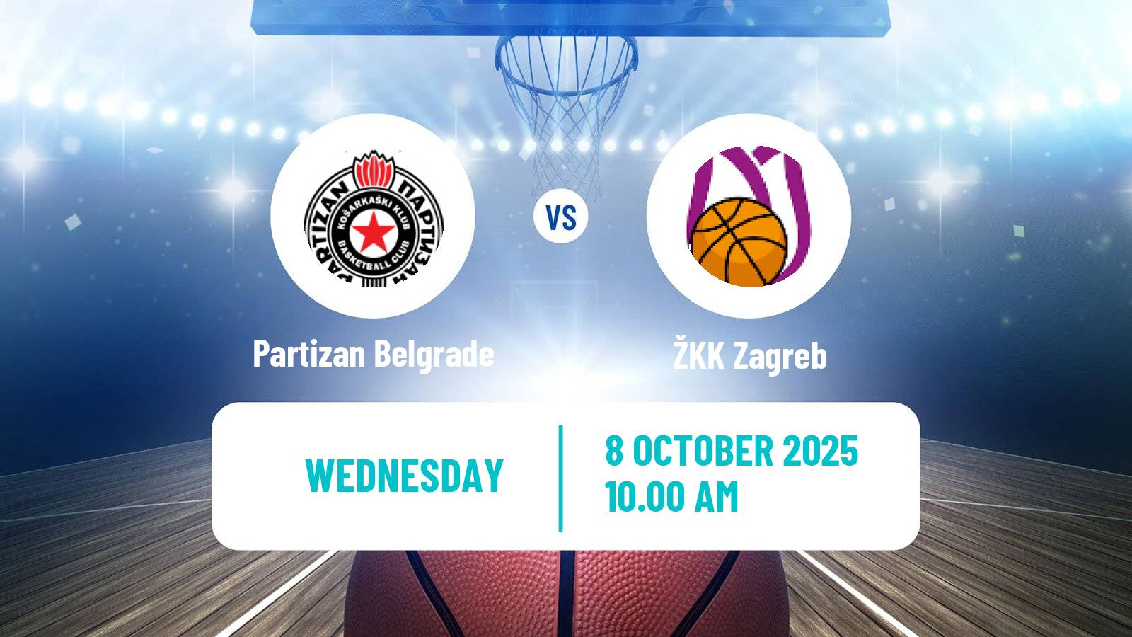 Basketball WABA League Partizan Belgrade - Zagreb