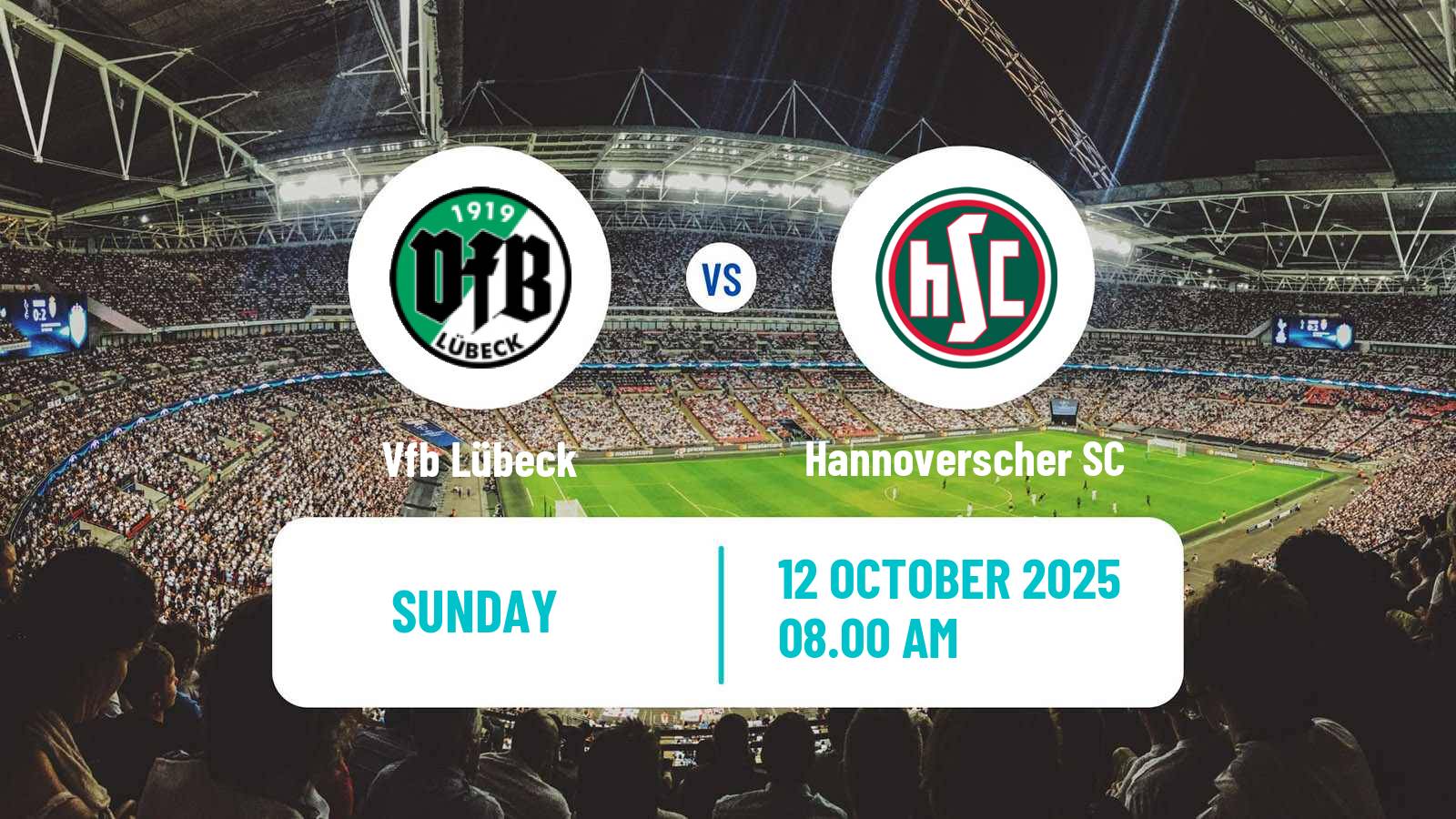 Football German Regionalliga North Lübeck - Hannoverscher SC