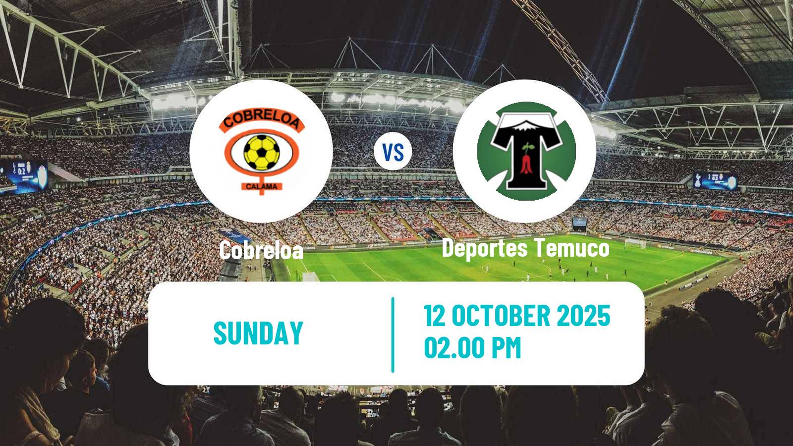 Football Chilean Primera B Cobreloa - Deportes Temuco