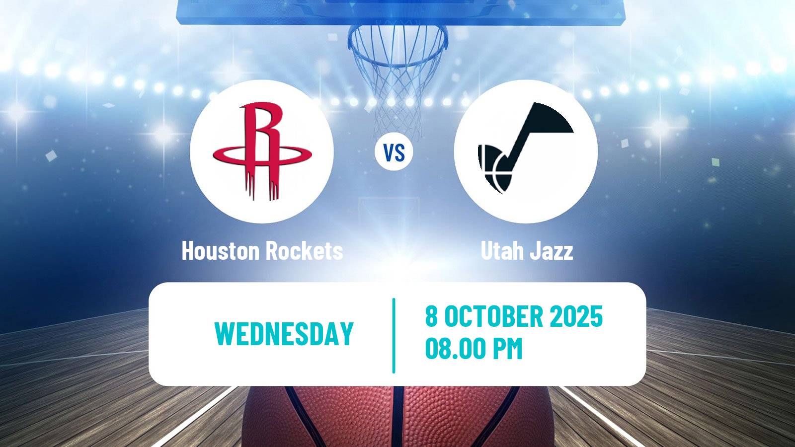 Basketball NBA Houston Rockets - Utah Jazz