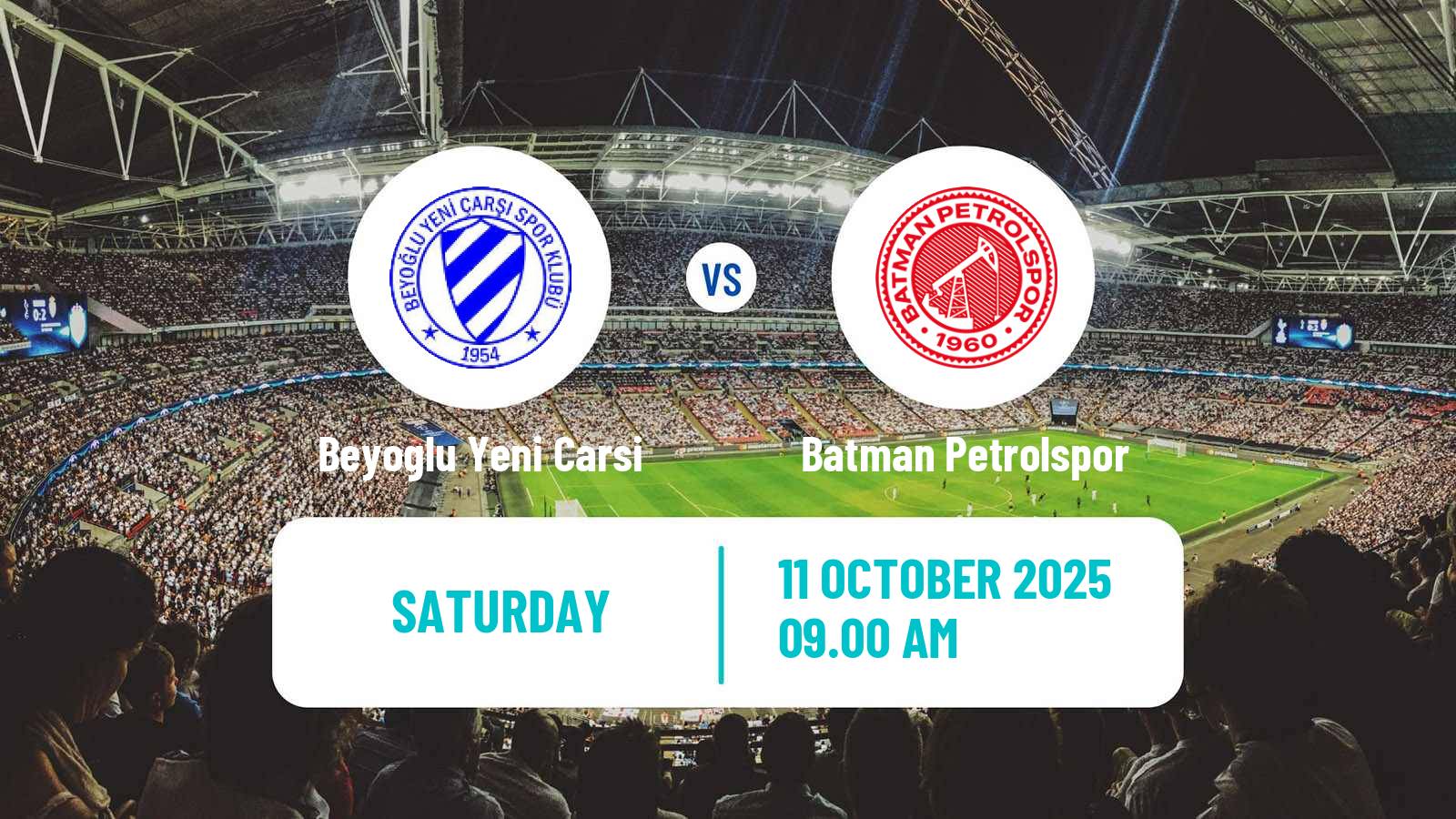 Football Turkish Second League White Group Beyoglu Yeni Carsi - Batman Petrolspor
