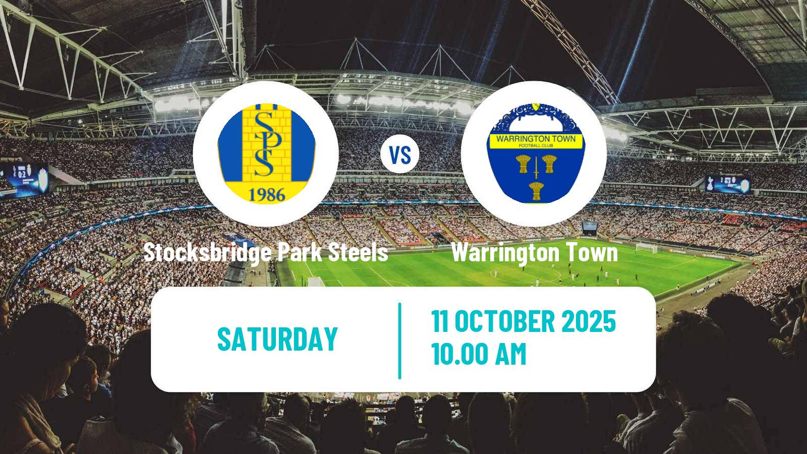 Football English NPL Premier Division Stocksbridge Park Steels - Warrington Town