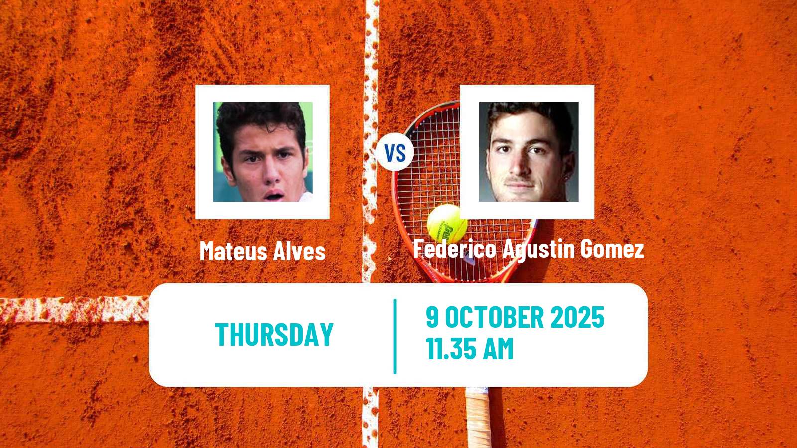 Tennis Cali Challenger Men Mateus Alves - Federico Agustin Gomez