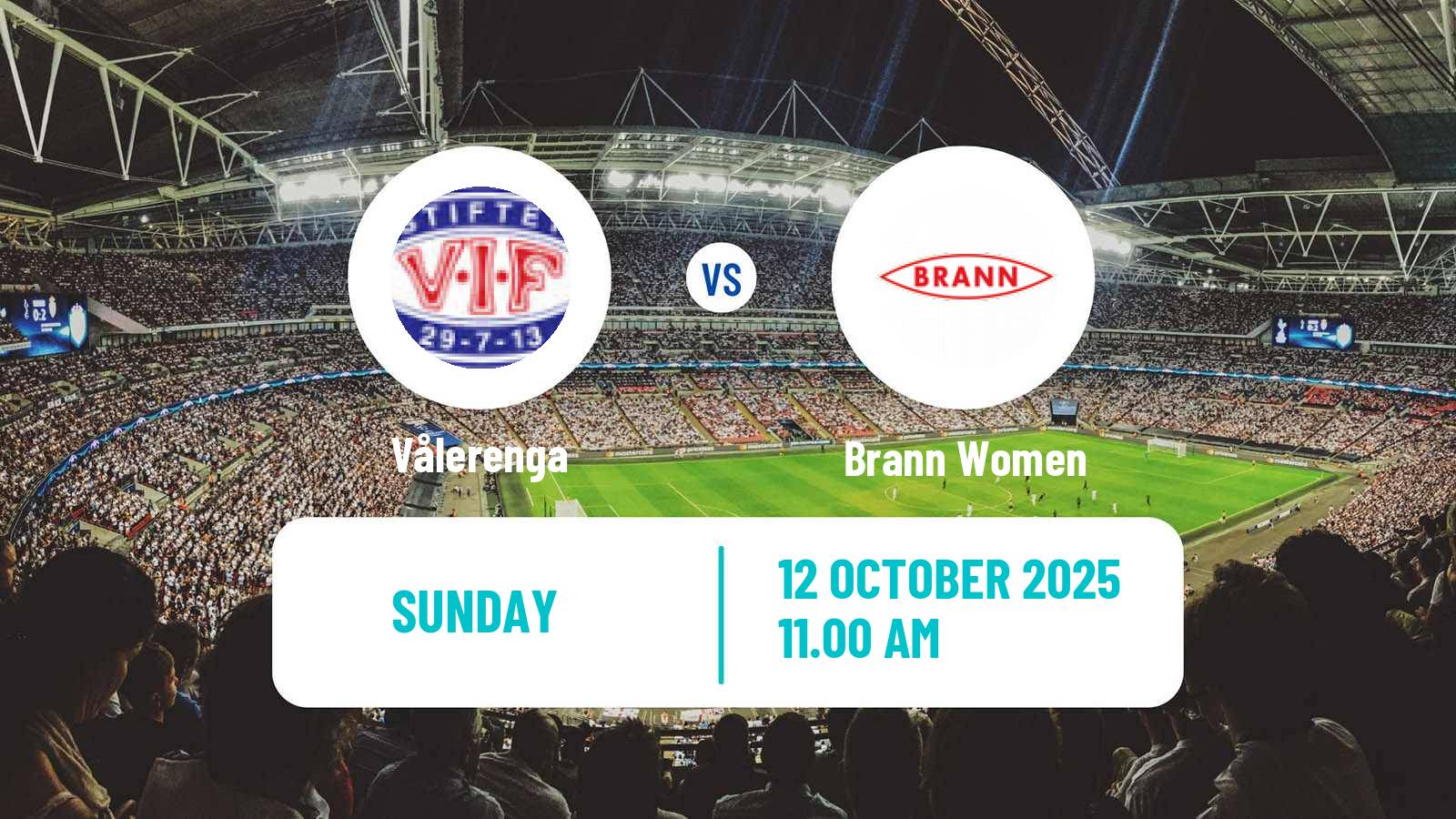 Football Norwegian Toppserien Women Vålerenga - Brann