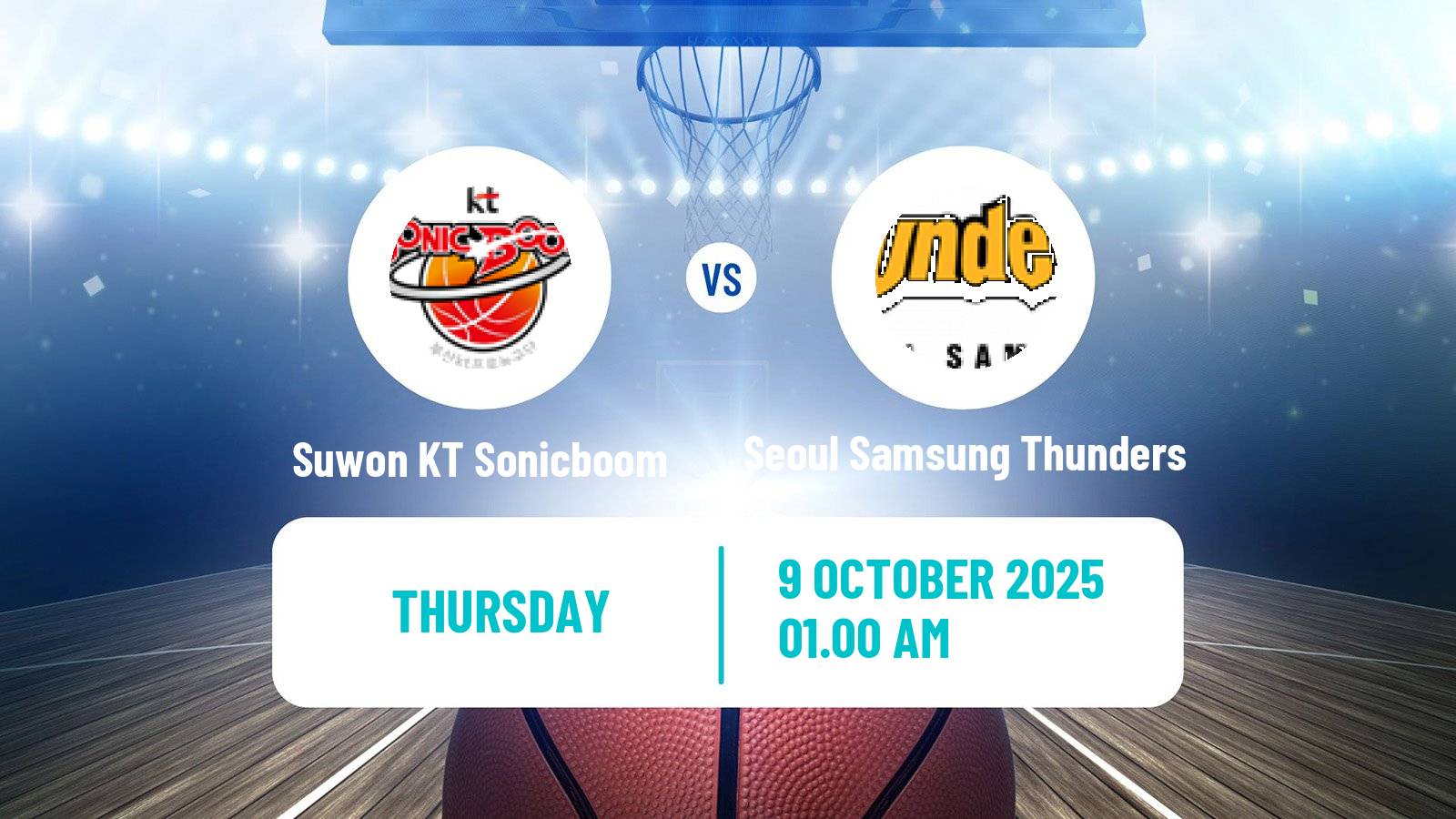 Basketball KBL Suwon KT Sonicboom - Seoul Samsung Thunders