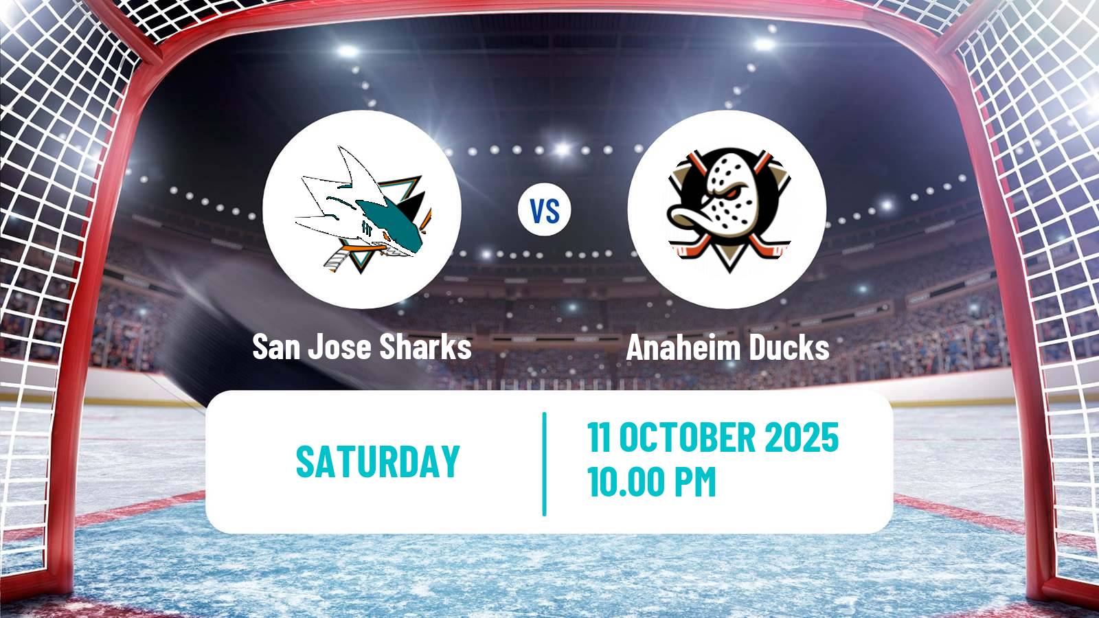 Hockey NHL San Jose Sharks - Anaheim Ducks