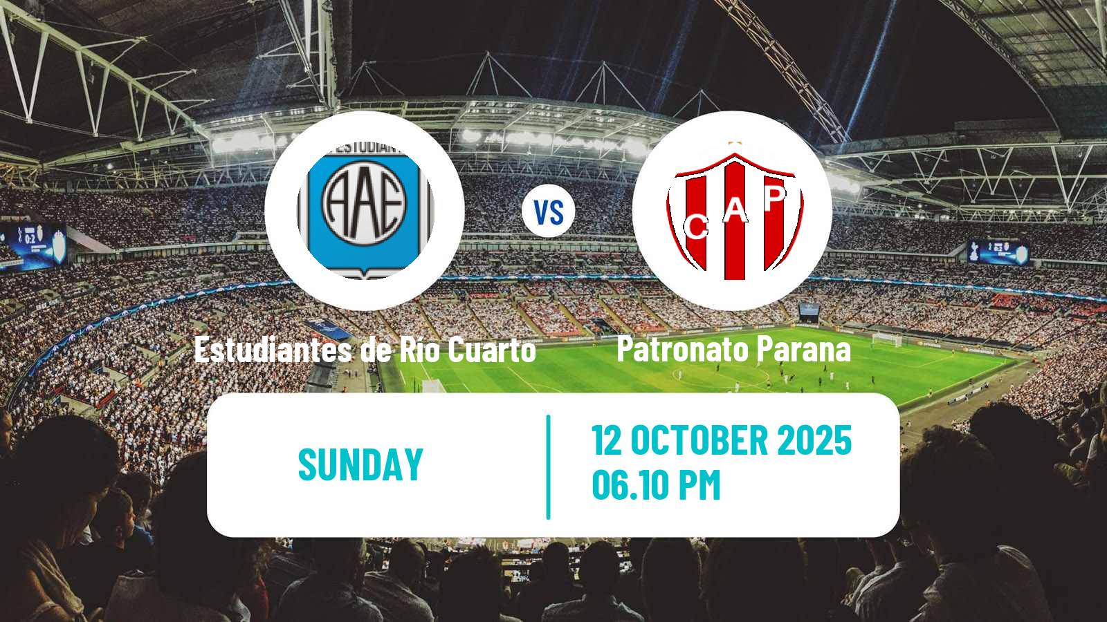 Football Argentinian Primera Nacional Estudiantes de Río Cuarto - Patronato Parana