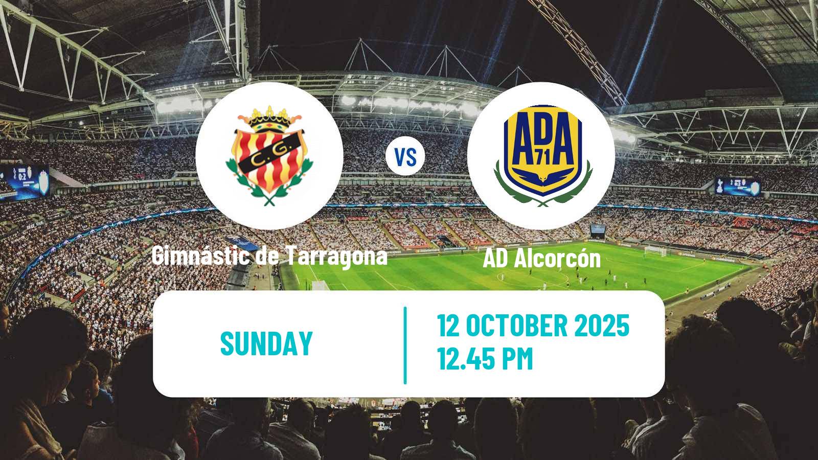 Football Spanish Primera RFEF Group 2 Gimnástic de Tarragona - Alcorcón