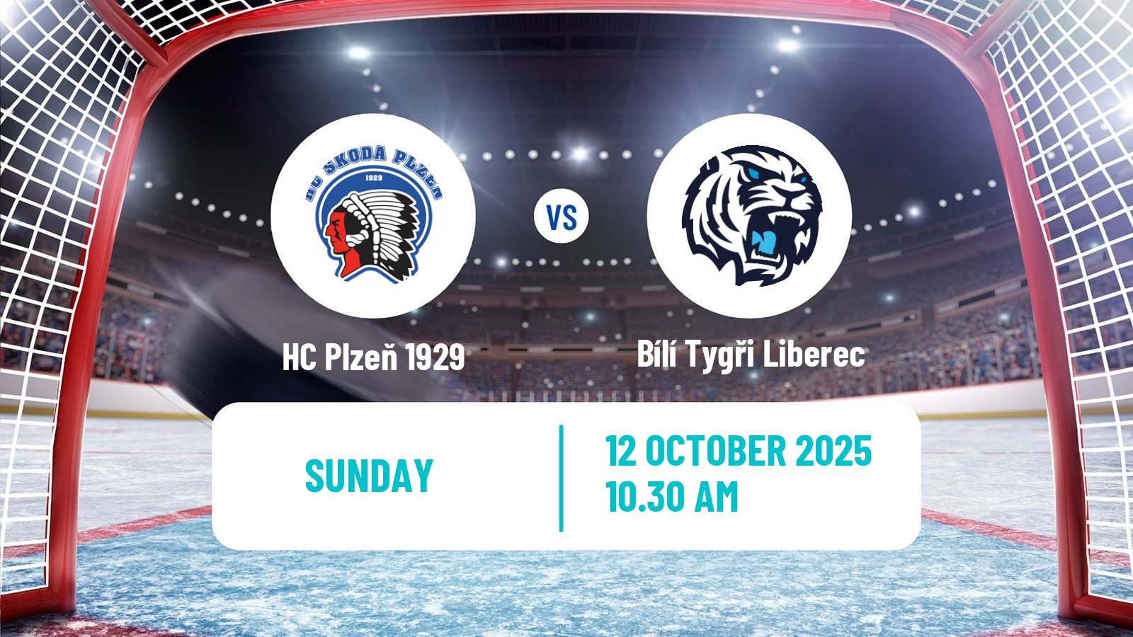 Hockey Czech Extraliga HC Plzeň 1929 - Bílí Tygři Liberec