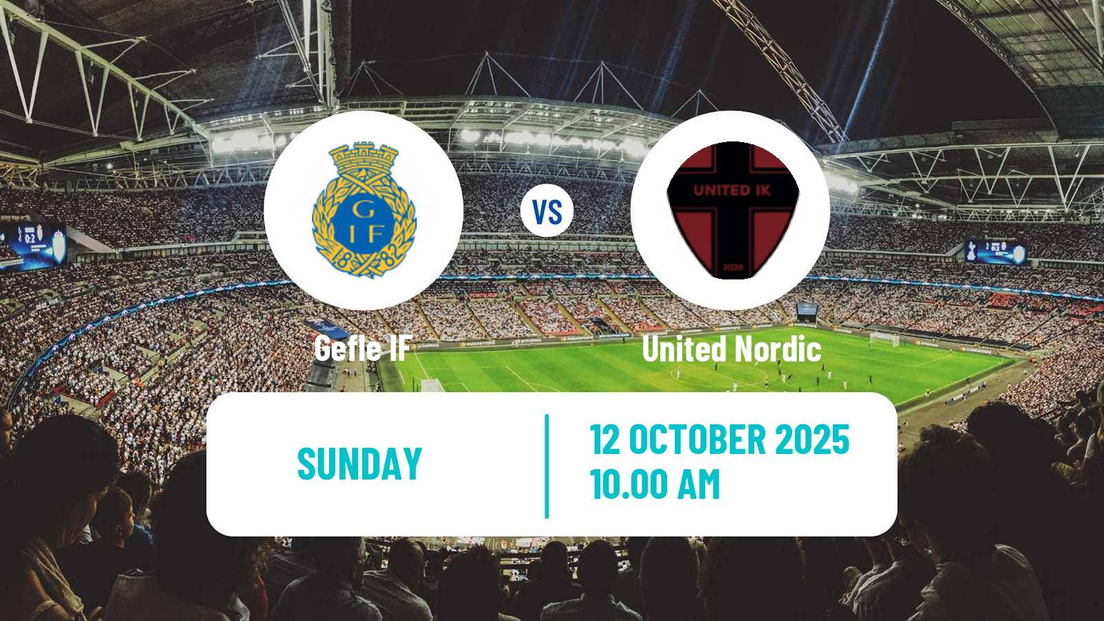 Football Swedish Division 1 Norra Gefle - United Nordic
