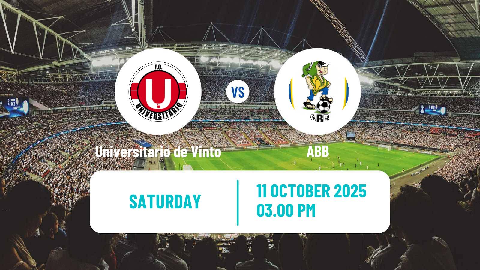 Football Bolivian League Cup Universitario de Vinto - ABB