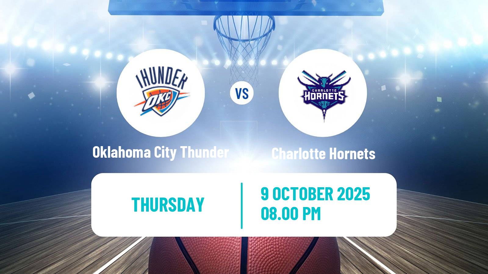 Basketball NBA Oklahoma City Thunder - Charlotte Hornets