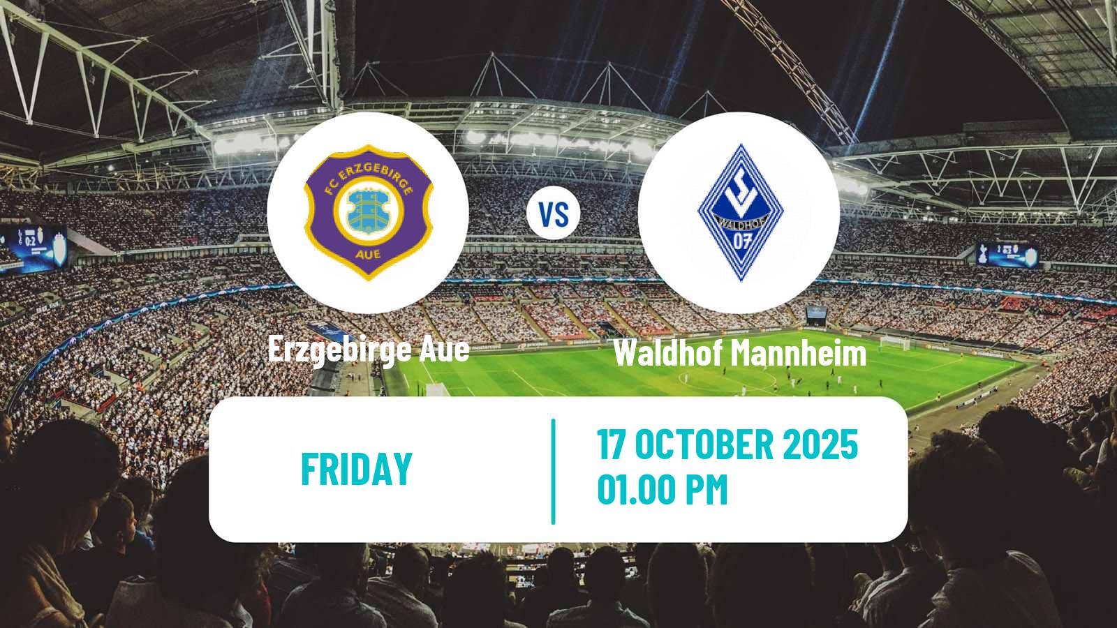 Football German 3 Bundesliga Erzgebirge Aue - Waldhof Mannheim