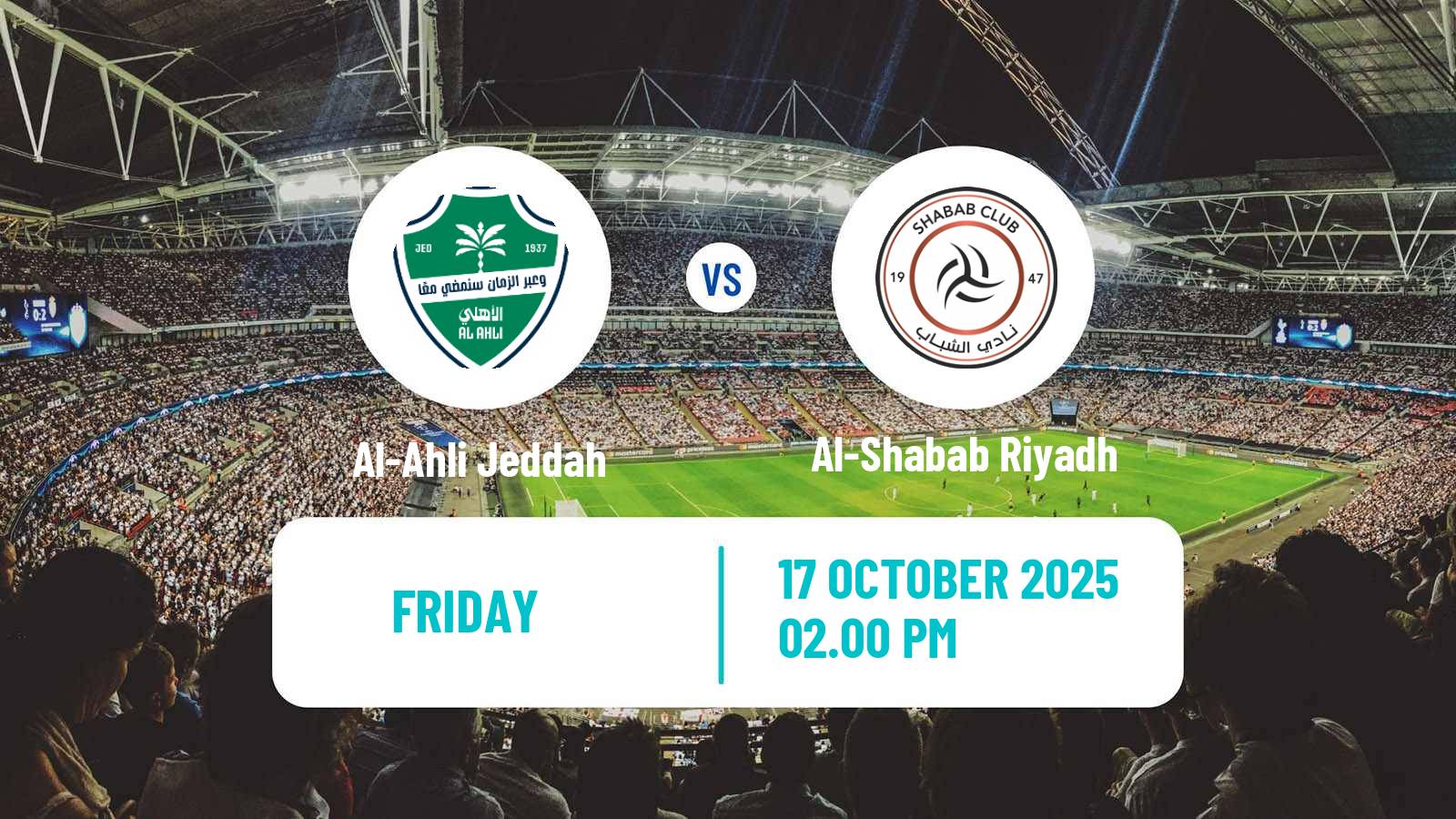 Football Saudi Professional League Al-Ahli Jeddah - Al-Shabab Riyadh