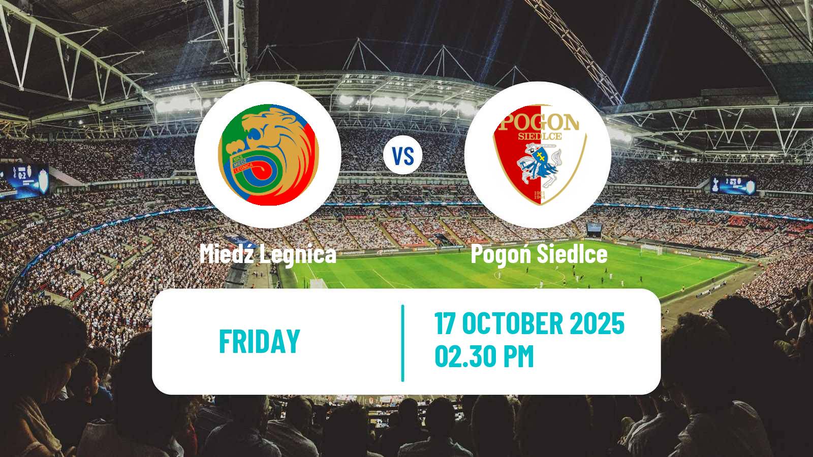 Football Polish Division 1 Miedź Legnica - Pogoń Siedlce