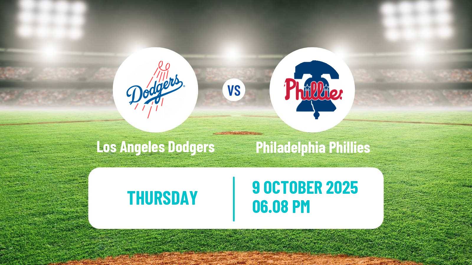 Baseball MLB Los Angeles Dodgers - Philadelphia Phillies