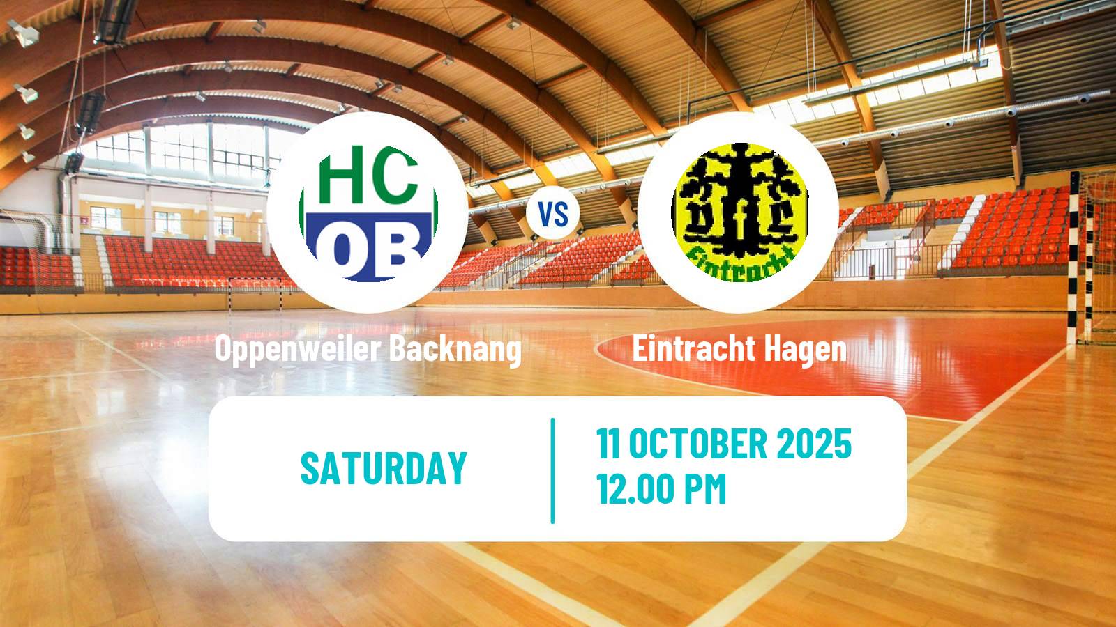 Handball German 2 Bundesliga Handball Oppenweiler Backnang - Eintracht Hagen