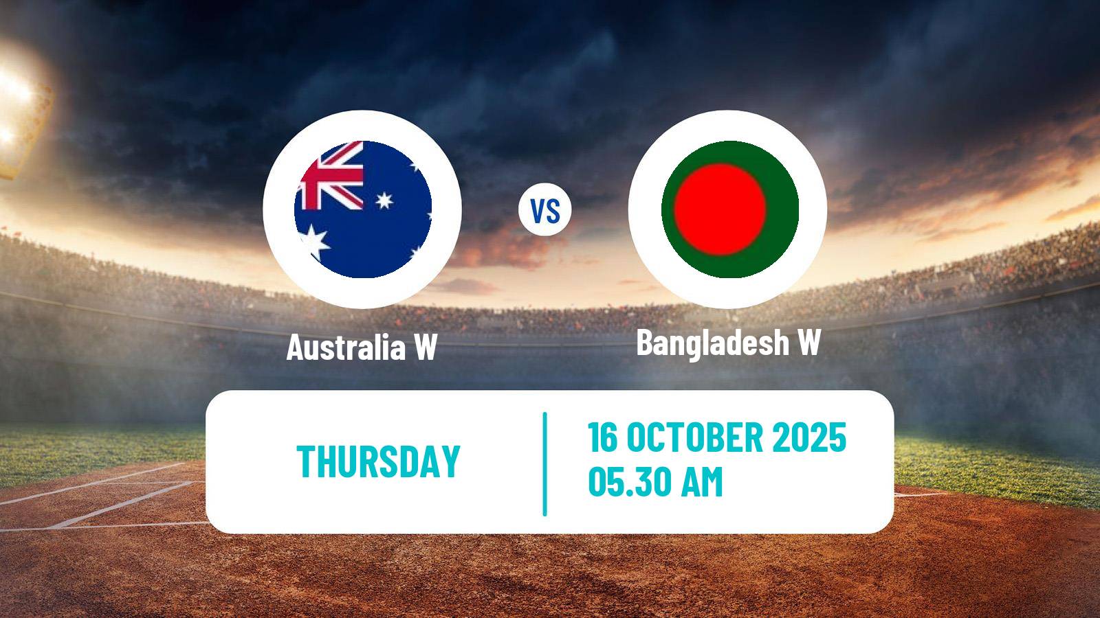 Cricket ICC World Cup Women Australia W - Bangladesh W