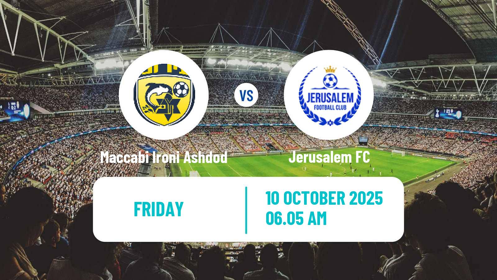 Football Israeli Liga Alef South Maccabi Ironi Ashdod - Jerusalem FC