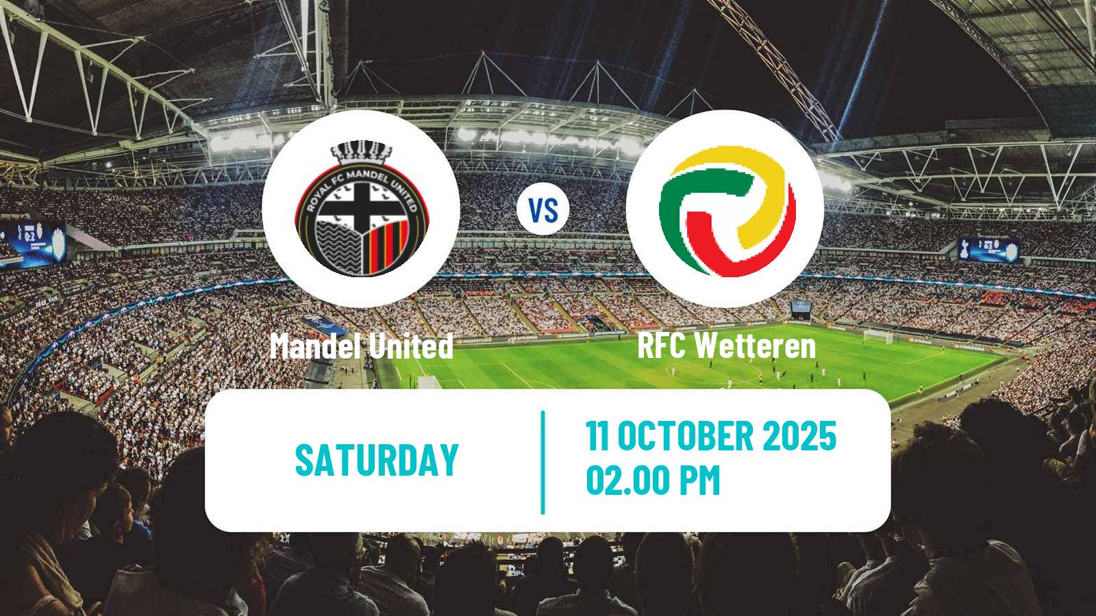 Football Belgian Second Amateur Division Group A Mandel United - Wetteren