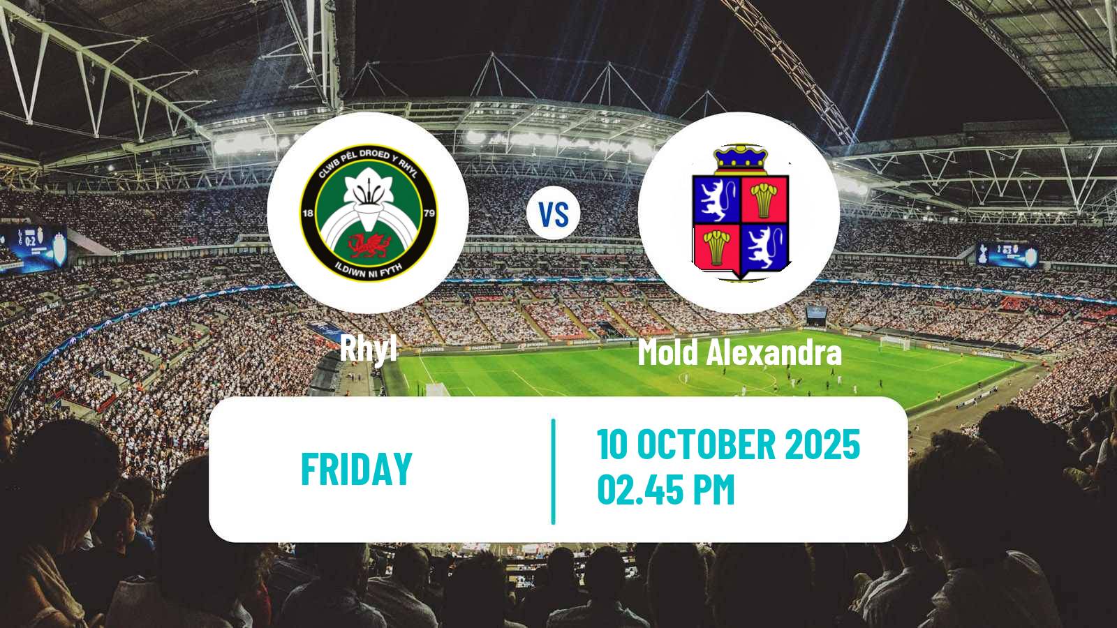 Football Welsh Cymru North Rhyl - Mold Alexandra