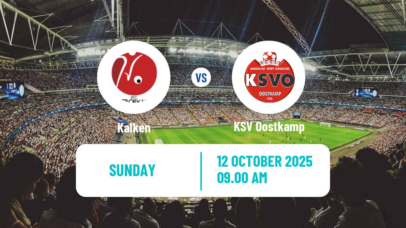 Football Belgian Second Amateur Division Group A Kalken - Oostkamp