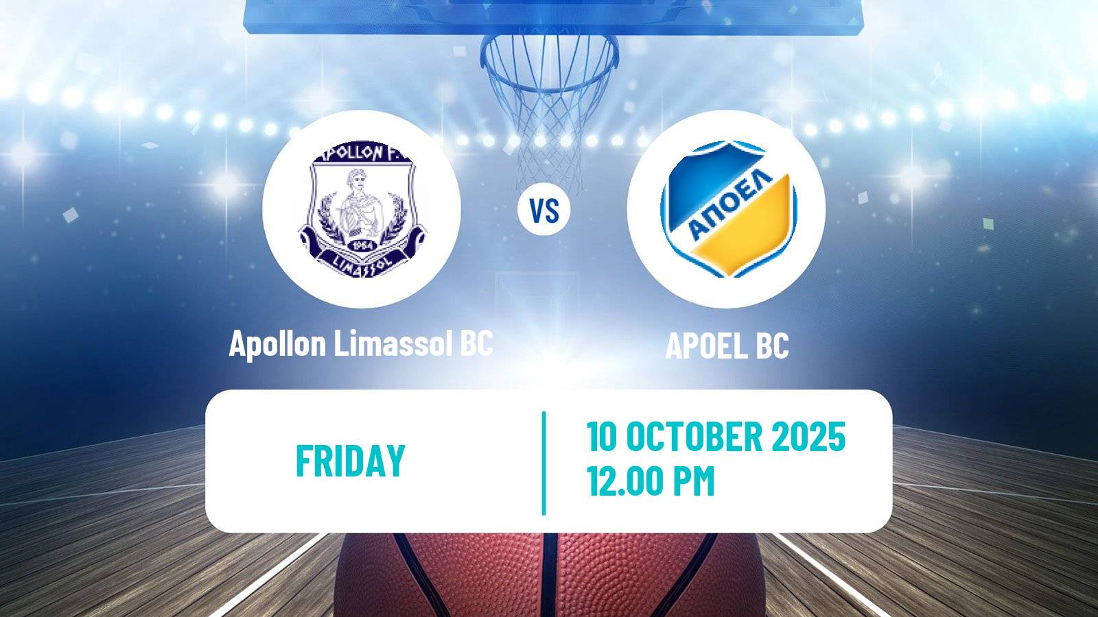Basketball Cypriot Division A Basketball Apollon Limassol BC - APOEL