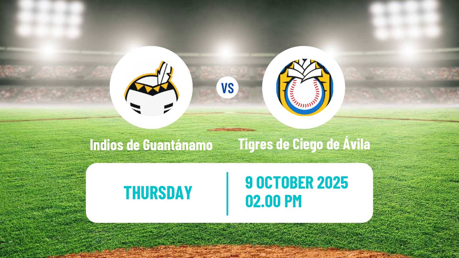 Baseball Cuba Serie Nacional Baseball Indios de Guantánamo - Tigres de Ciego de Ávila