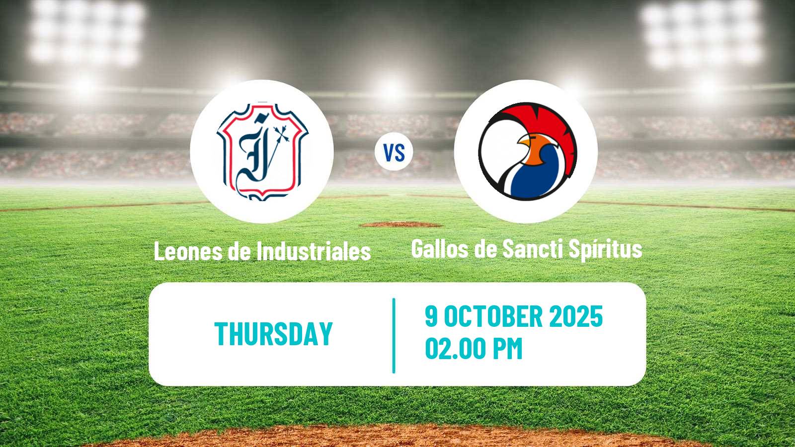 Baseball Cuba Serie Nacional Baseball Leones de Industriales - Gallos de Sancti Spíritus