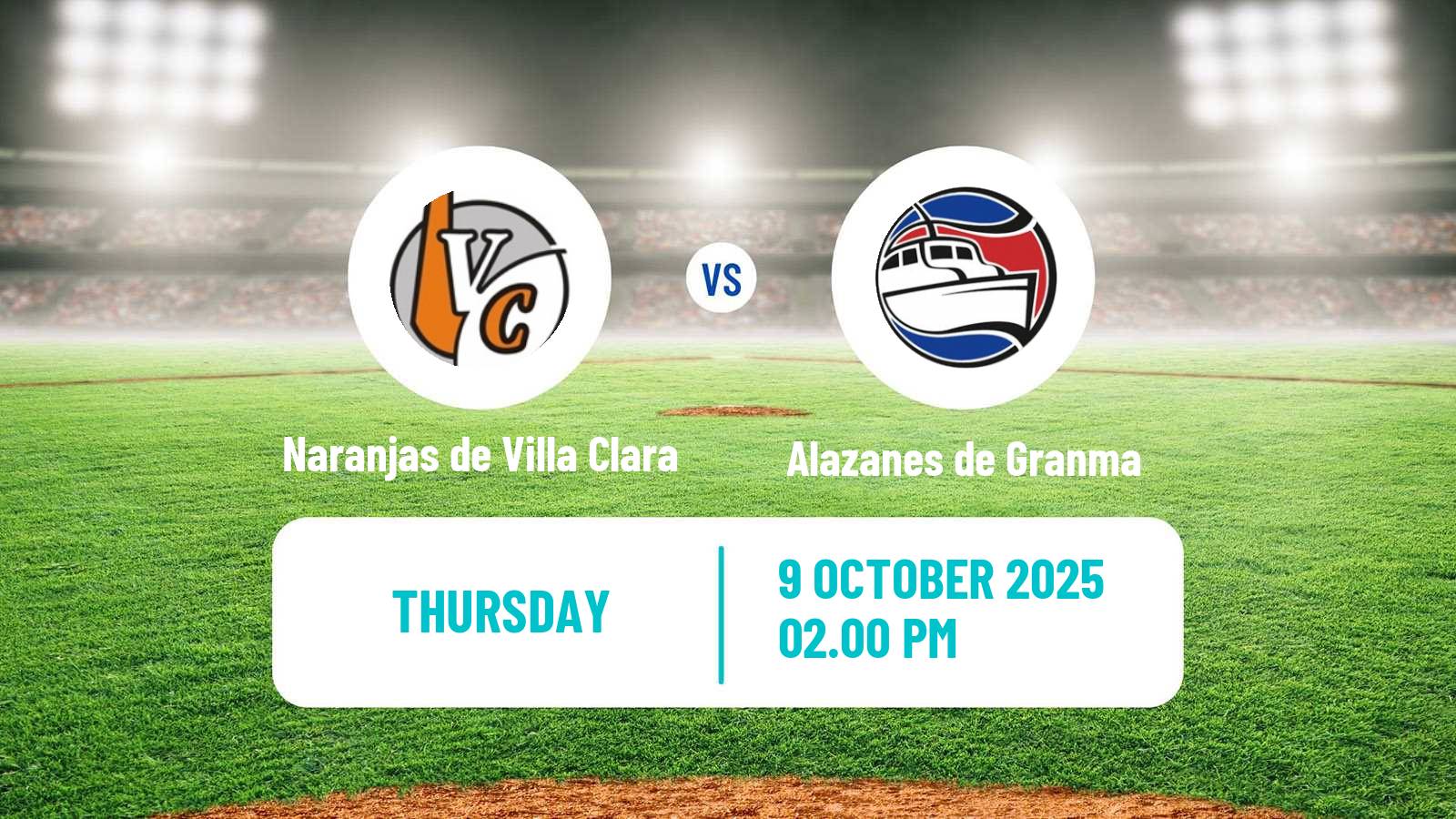 Baseball Cuba Serie Nacional Baseball Naranjas de Villa Clara - Alazanes de Granma