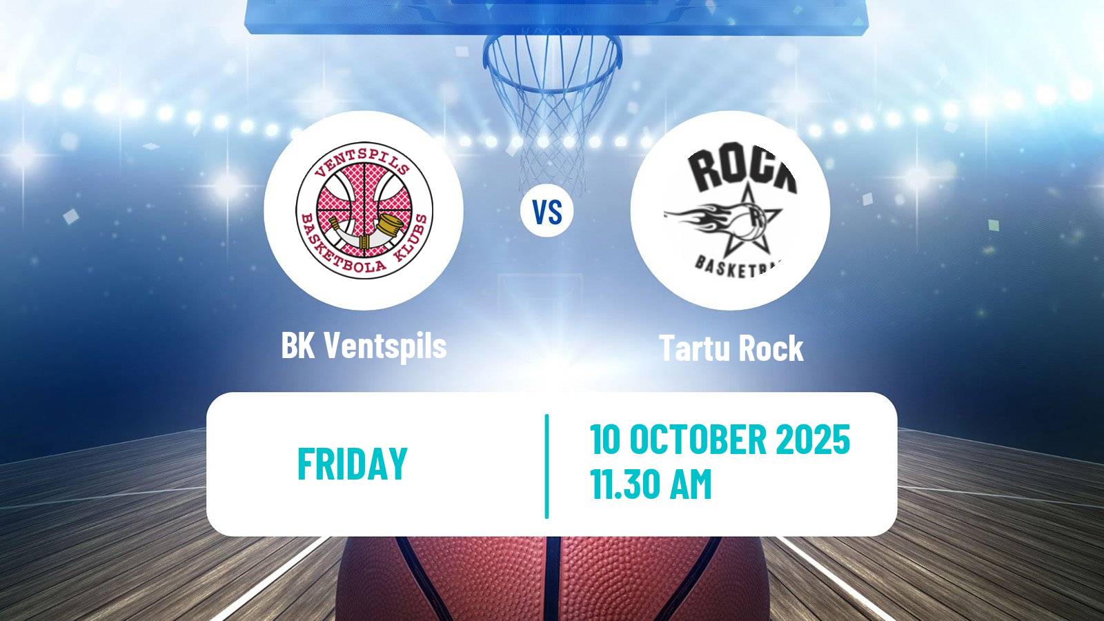 Basketball Estonian–Latvian Basketball League BK Ventspils - Tartu Rock