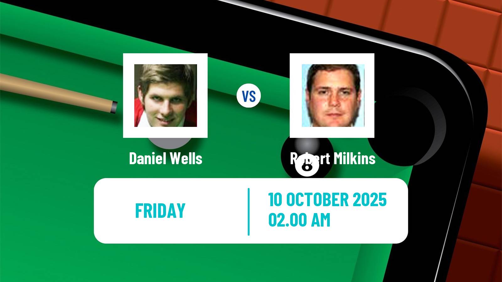 Snooker Grand Prix Daniel Wells - Robert Milkins