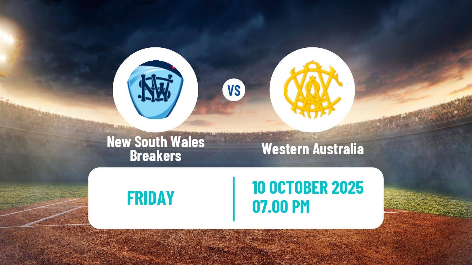 Cricket Australian National League Cricket Women New South Wales Breakers - Western Australia