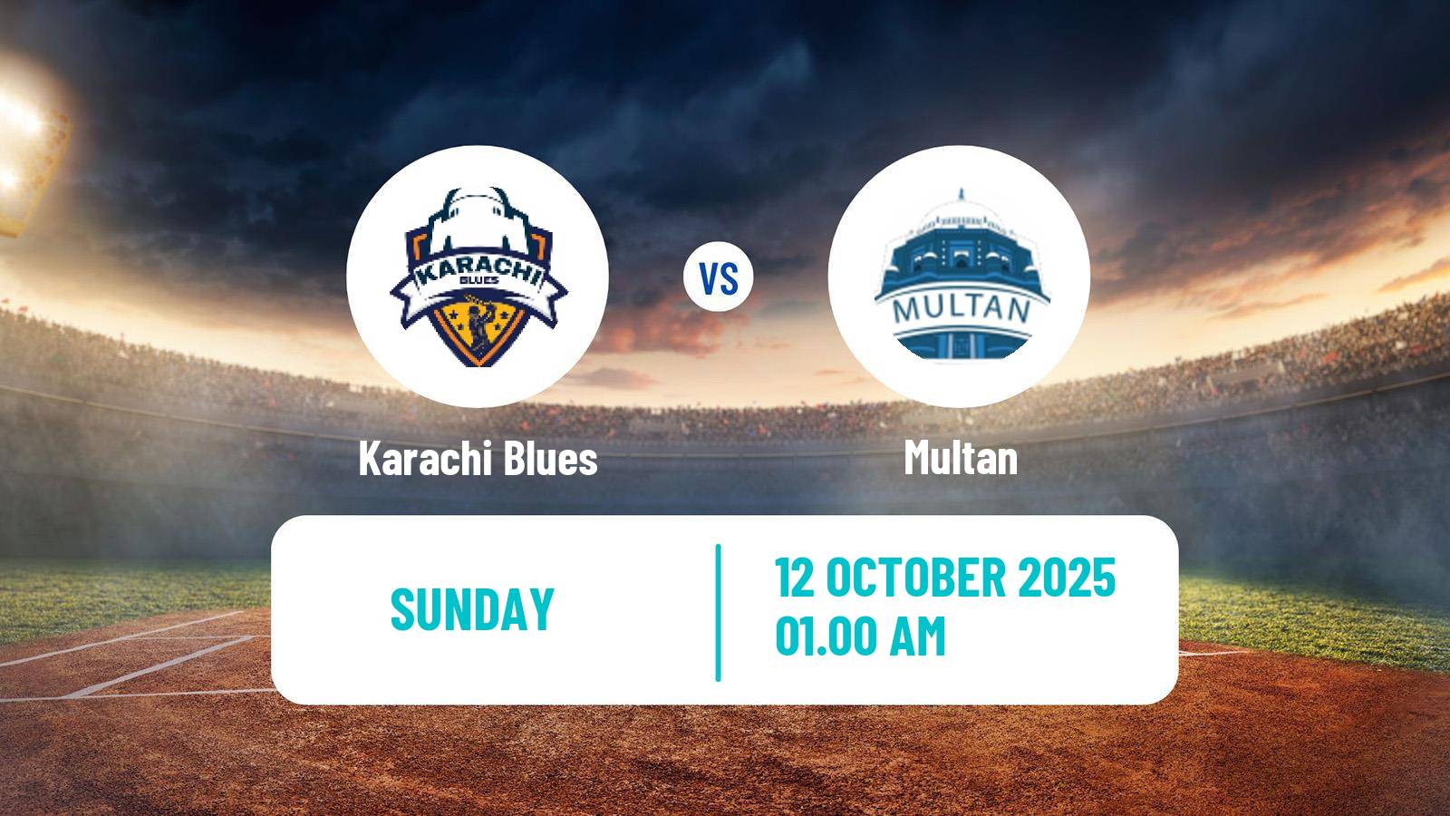 Cricket Pakistan Quaid-e-Azam Trophy Karachi Blues - Multan