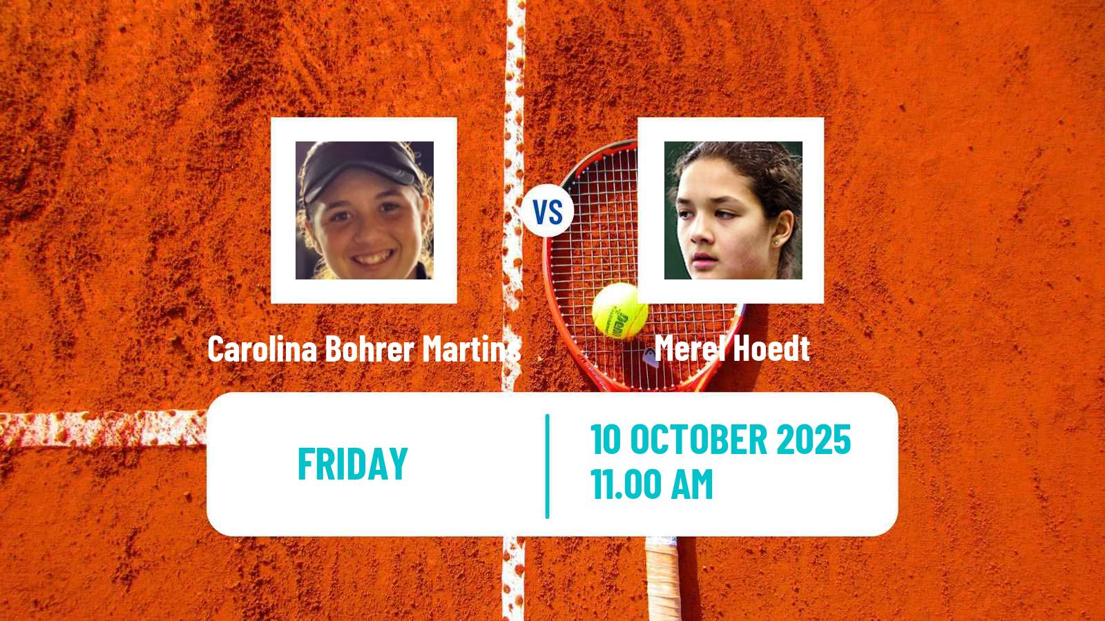 Tennis ITF W15 Santa Tecla 2 Women Carolina Bohrer Martins - Merel Hoedt