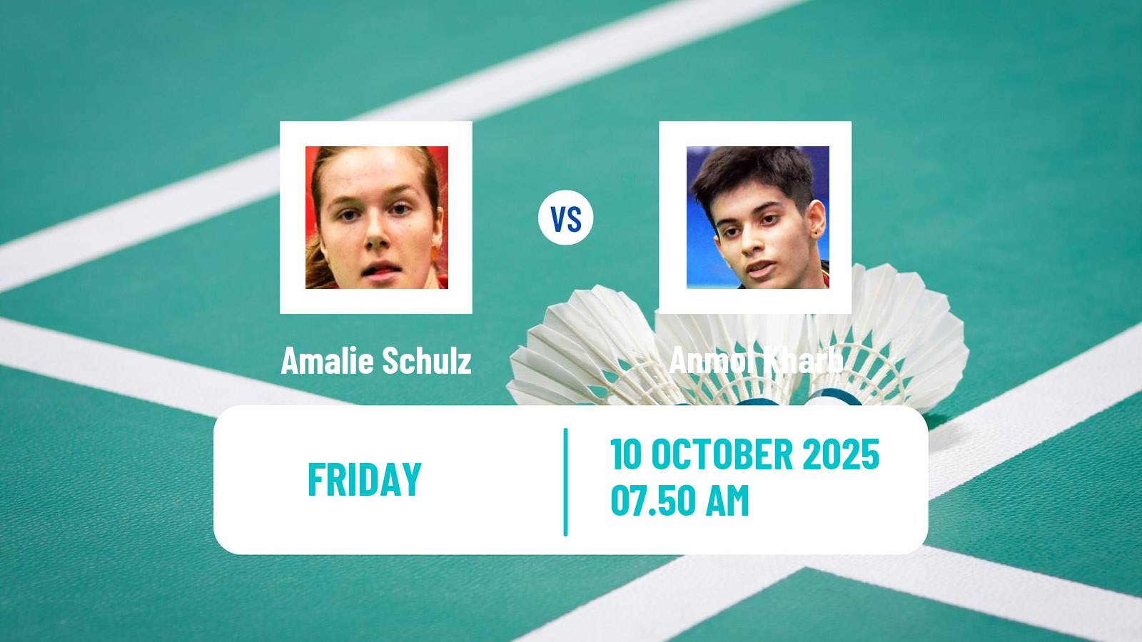 Badminton BWF World Tour Arctic Open Women Amalie Schulz - Anmol Kharb