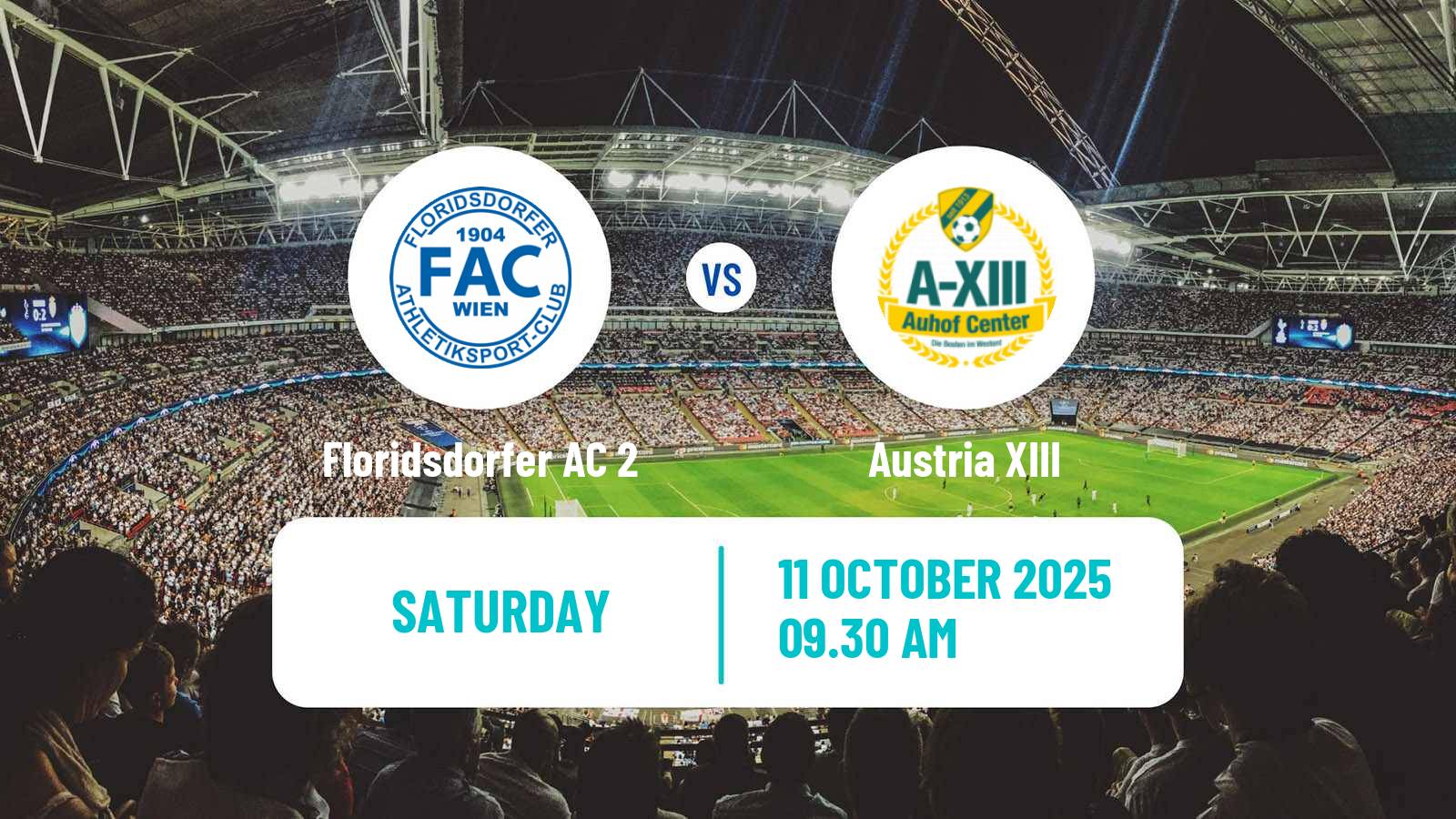Football Austrian Landesliga Wien Floridsdorfer AC 2 - Austria XIII