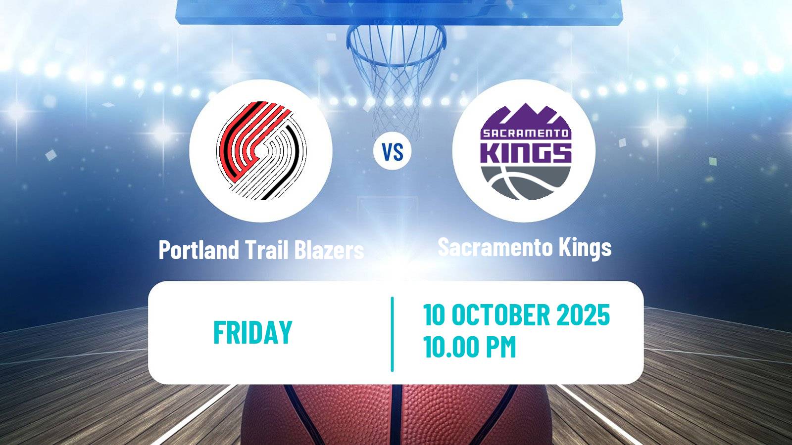 Basketball NBA Portland Trail Blazers - Sacramento Kings