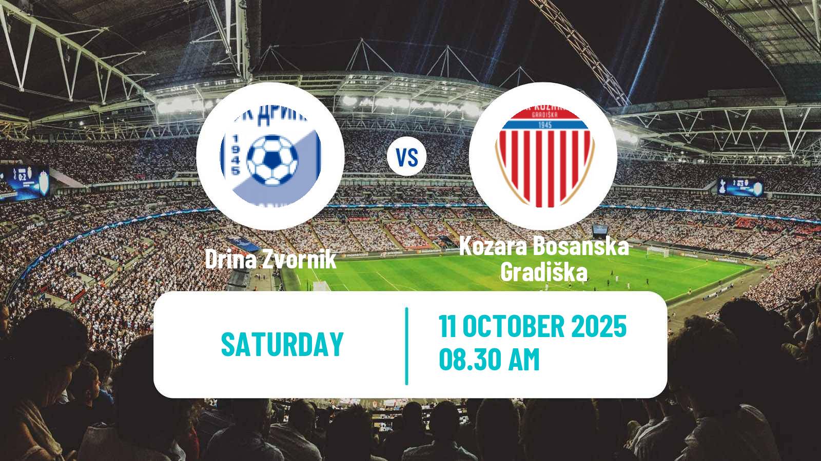 Football Bosnian Prva Liga RS Drina Zvornik - Kozara Bosanska Gradiška