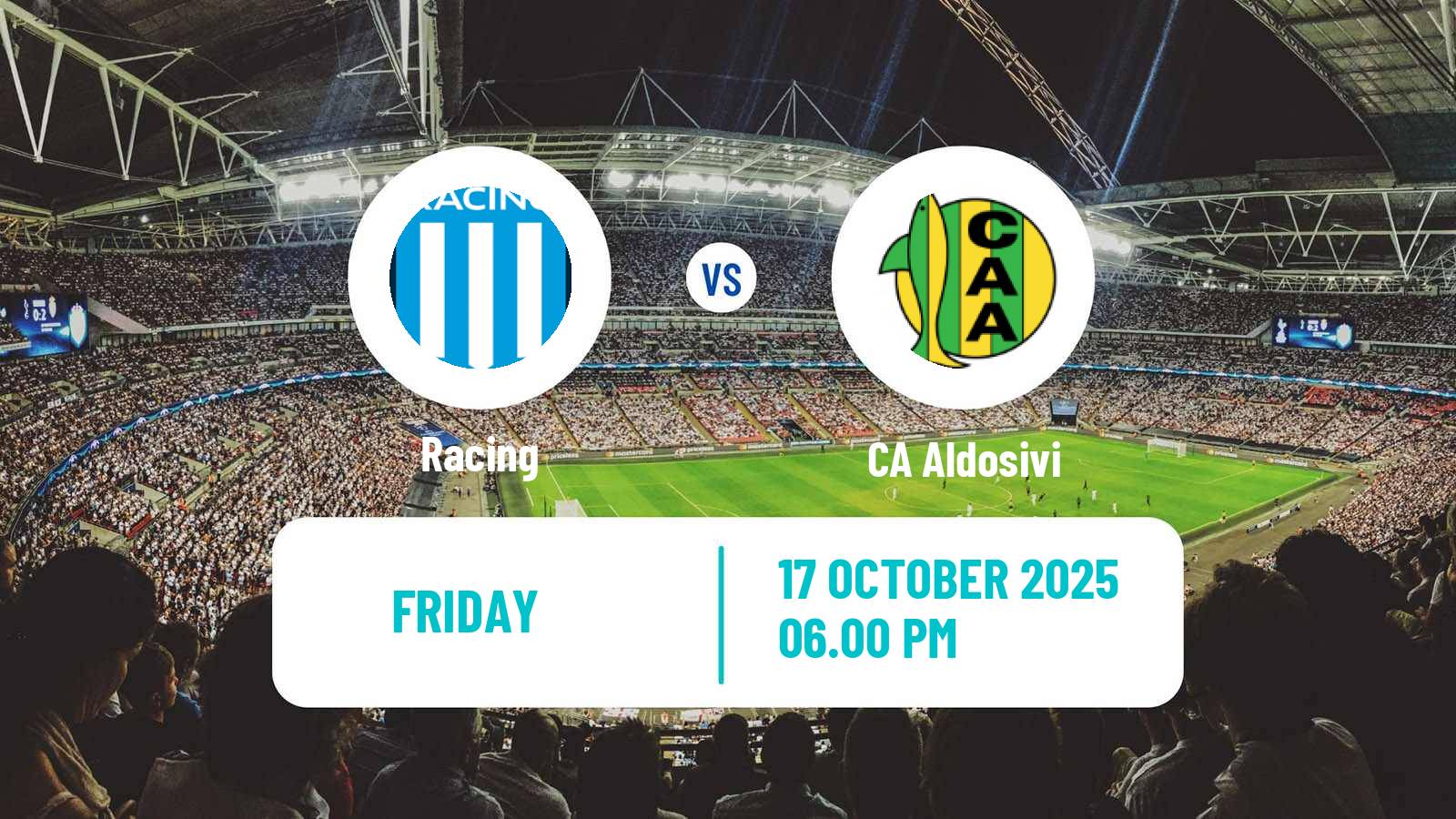 Football Argentinian Liga Profesional Racing - Aldosivi