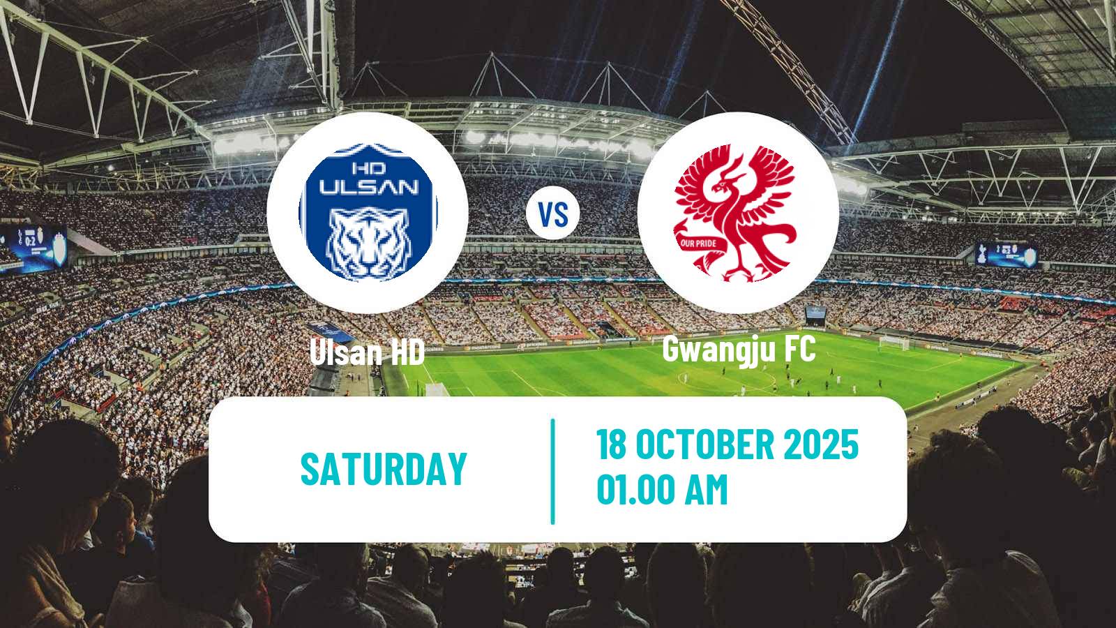 Football South Korean K-League 1 Ulsan HD - Gwangju
